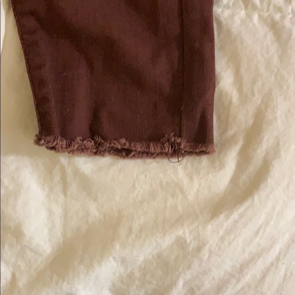 Maroon Ripped Jeans - Picture 4 of 6